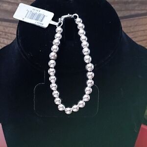 Sterling Silver Bead Ball Bracelet NEW WITH TAGS